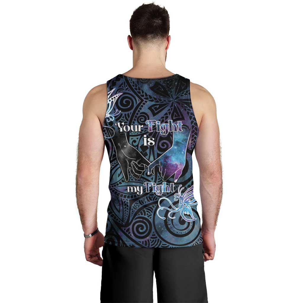 Suicide Awareness Men Tank Top You Are Not Alone - Polynesian Pride