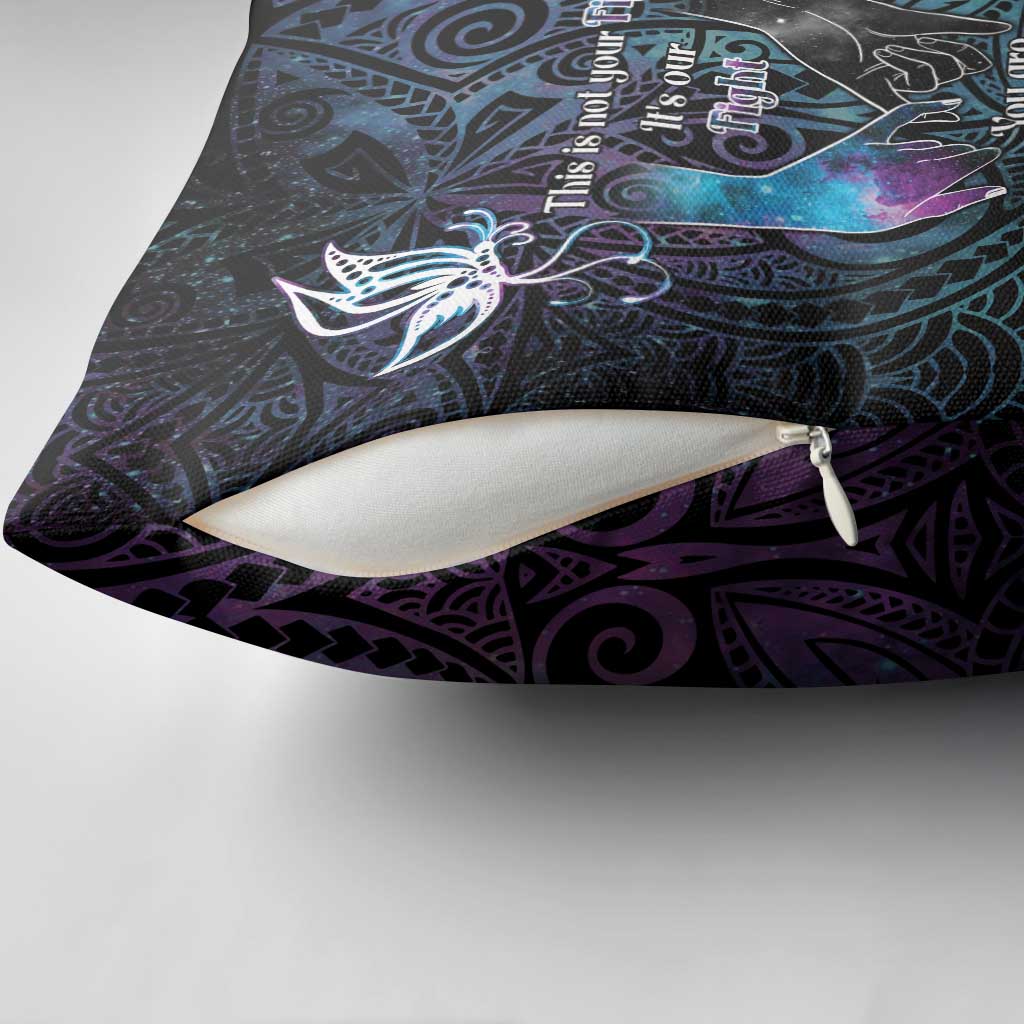 Suicide Awareness Pillow Cover You Are Not Alone - Polynesian Pride