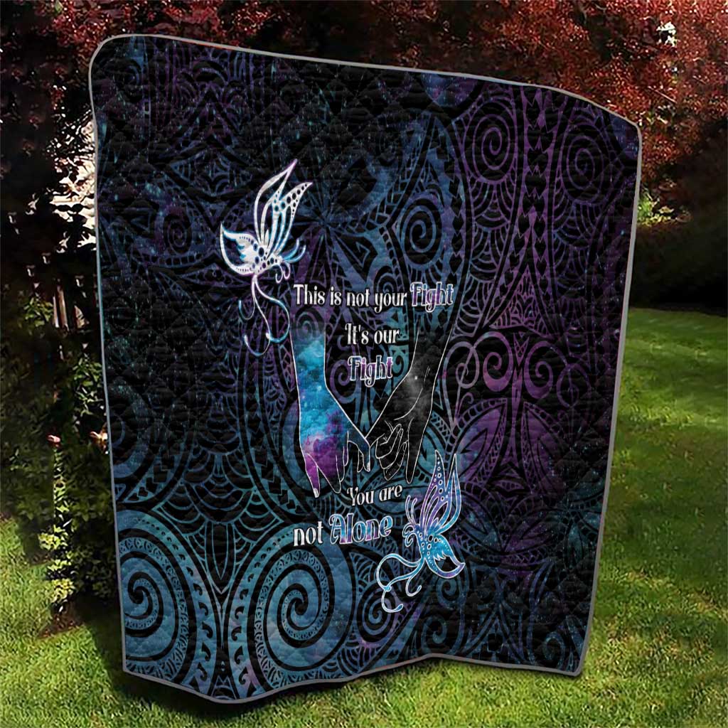 Suicide Awareness Quilt You Are Not Alone - Polynesian Pride