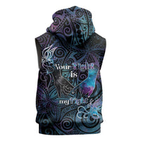 Suicide Awareness Sleeveless Zip Hoodie You Are Not Alone - Polynesian Pride