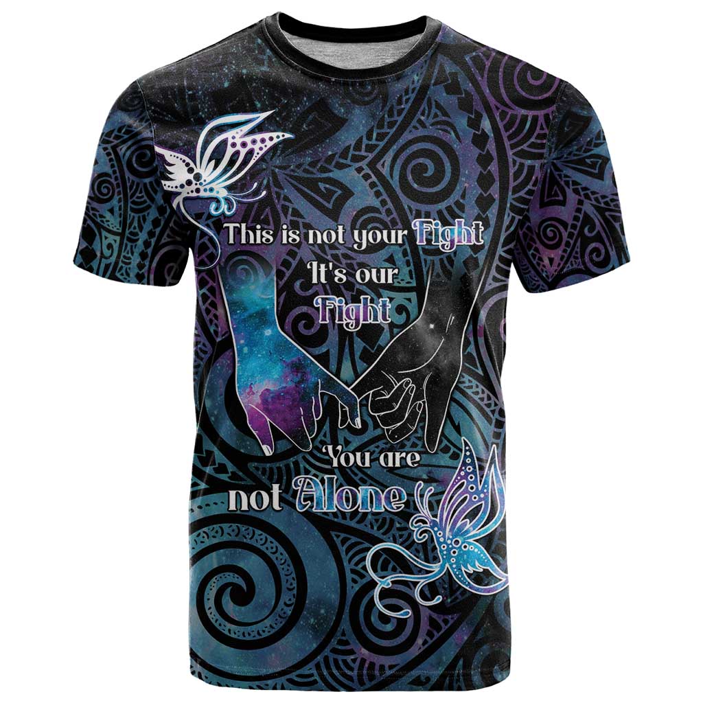 Suicide Awareness T Shirt You Are Not Alone - Polynesian Pride