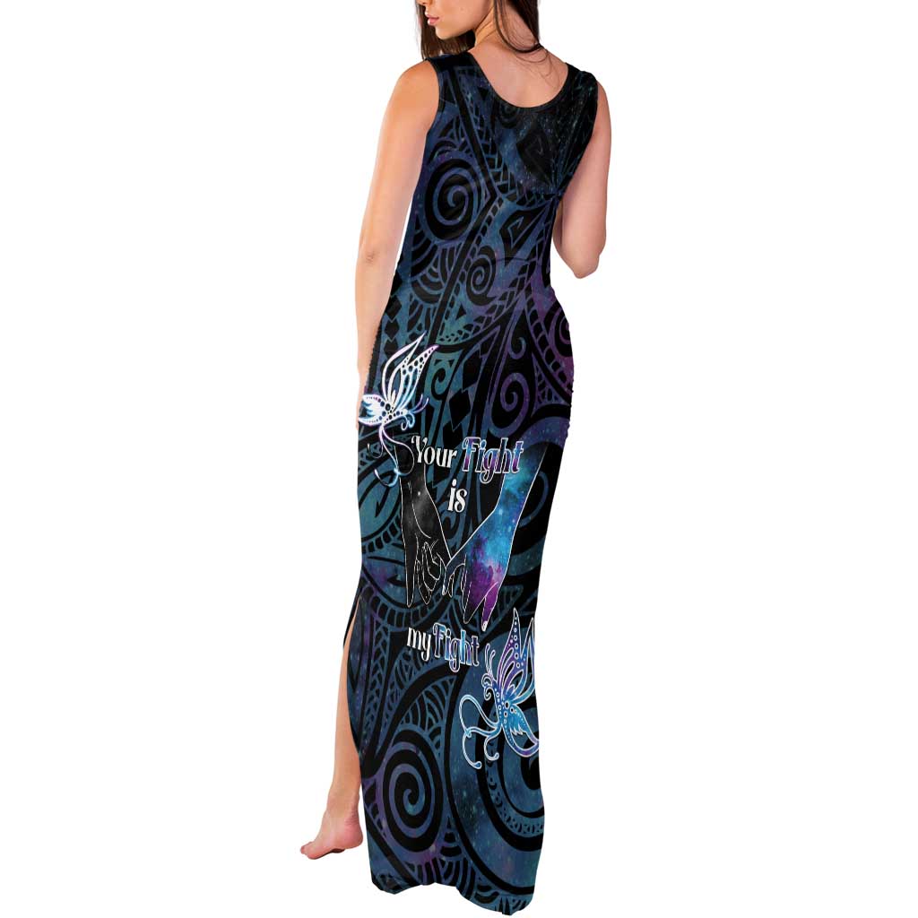 Suicide Awareness Tank Maxi Dress You Are Not Alone - Polynesian Pride