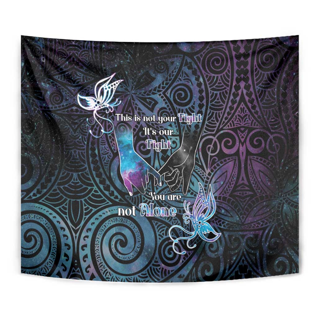 Suicide Awareness Tapestry You Are Not Alone - Polynesian Pride