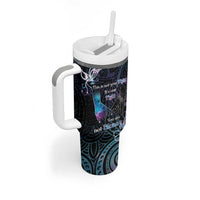 Suicide Awareness Tumbler With Handle You Are Not Alone - Polynesian Pride