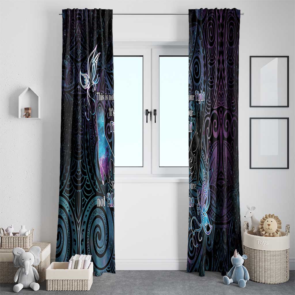 Suicide Awareness Window Curtain You Are Not Alone - Polynesian Pride
