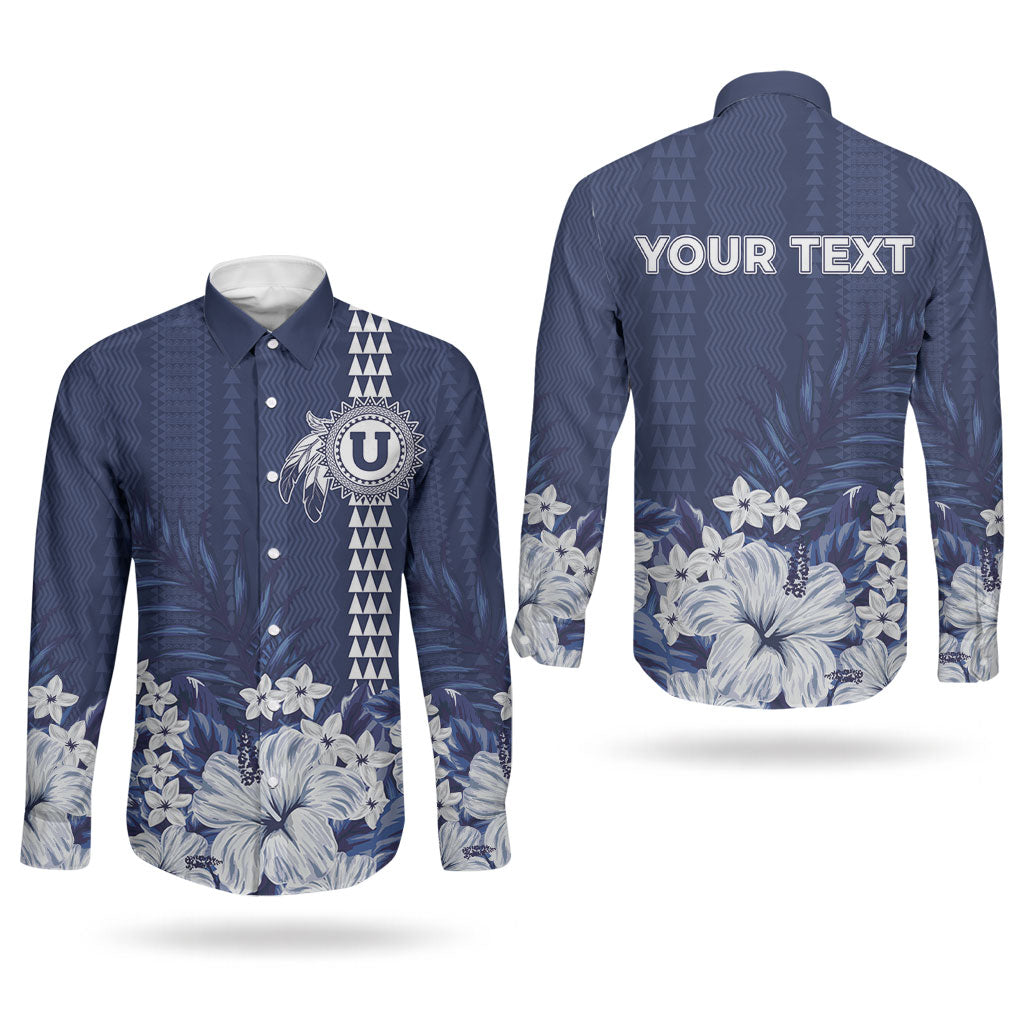 Personalized Utah State Couples Matching Off Shoulder Maxi Dress and Long Sleeve Button Shirt Polynesian Style LT05 - Polynesian Pride