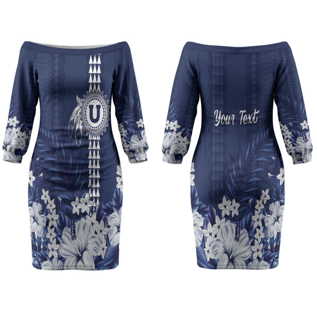 Personalized Utah State Couples Matching Off The Shoulder Long Sleeve Dress and Hawaiian Shirt Polynesian Style LT05 - Polynesian Pride