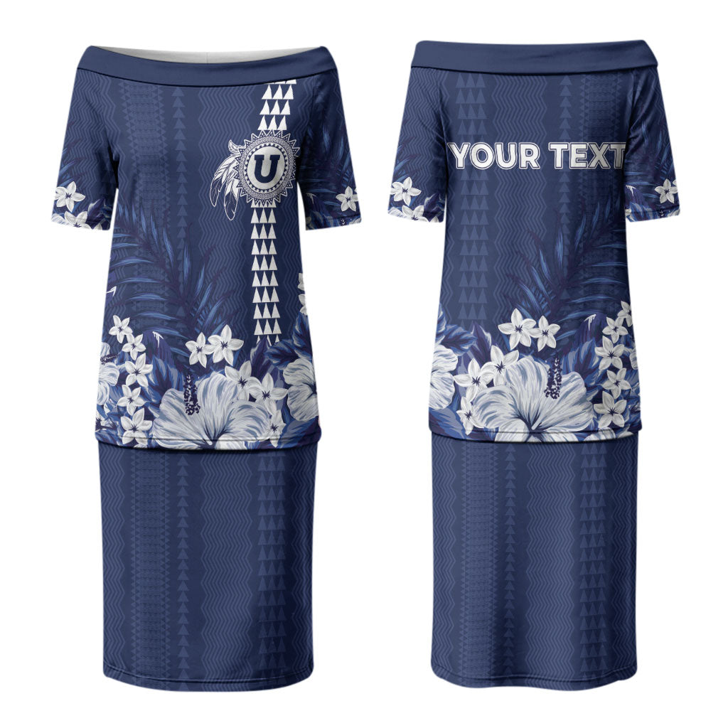 Personalized Utah State Couples Matching Puletasi and Long Sleeve Button Shirt Polynesian Style LT05 - Polynesian Pride