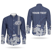 Personalized Utah State Couples Matching Short Sleeve Bodycon Dress and Long Sleeve Button Shirt Polynesian Style LT05 - Polynesian Pride