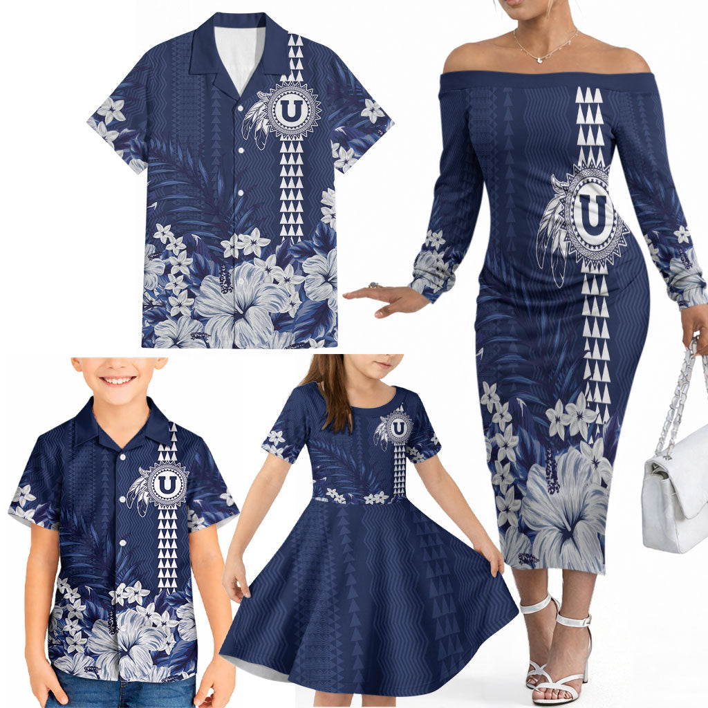 Personalized Utah State Family Matching Off The Shoulder Long Sleeve Dress and Hawaiian Shirt Polynesian Style LT05 - Polynesian Pride