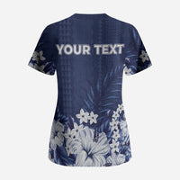 Personalized Utah State Scrub Top Polynesian Style LT05 - Polynesian Pride