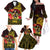 Personalized Papua New Guinea Family Matching Off Shoulder Long Sleeve Dress and Hawaiian Shirt Coat Of Arms Tropical Flowers Polynesian Pattern LT05 - Polynesian Pride