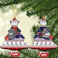 American Samoa Christmas Ceramic Ornament Poinsettia La Maunia Le Kilisimasi