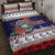 American Samoa Christmas Quilt Bed Set Poinsettia La Maunia Le Kilisimasi