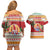 French Polynesia Christmas Couples Matching Off Shoulder Short Dress and Hawaiian Shirt Coat Of Arms Merry Xmas