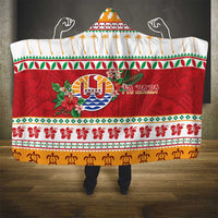 French Polynesia Christmas Hooded Blanket Coat Of Arms Merry Xmas LT05 - Polynesian Pride