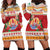 French Polynesia Christmas Hoodie Dress Coat Of Arms Merry Xmas