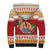 French Polynesia Christmas Sherpa Hoodie Coat Of Arms Merry Xmas