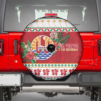 French Polynesia Christmas Spare Tire Cover Coat Of Arms Merry Xmas LT05 - Polynesian Pride