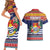 Kiribati Christmas Couples Matching Short Sleeve Bodycon Dress and Hawaiian Shirt Coat Of Arms Tekeraoi Te Kiritimati