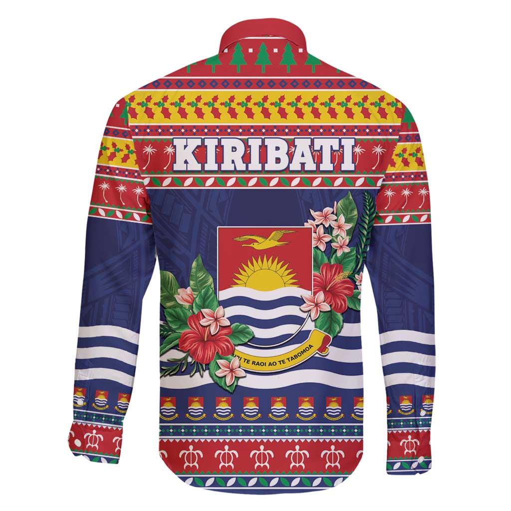 Kiribati Christmas Family Matching Mermaid Dress and Hawaiian Shirt Coat Of Arms Tekeraoi Te Kiritimati