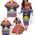 Kiribati Christmas Family Matching Off The Shoulder Long Sleeve Dress and Hawaiian Shirt Coat Of Arms Tekeraoi Te Kiritimati