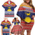 Kiribati Christmas Family Matching Off Shoulder Short Dress and Hawaiian Shirt Coat Of Arms Tekeraoi Te Kiritimati