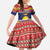 Kiribati Christmas Family Matching Short Sleeve Bodycon Dress and Hawaiian Shirt Coat Of Arms Tekeraoi Te Kiritimati