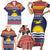 Kiribati Christmas Family Matching Short Sleeve Bodycon Dress and Hawaiian Shirt Coat Of Arms Tekeraoi Te Kiritimati