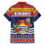 Kiribati Christmas Family Matching Short Sleeve Bodycon Dress and Hawaiian Shirt Coat Of Arms Tekeraoi Te Kiritimati