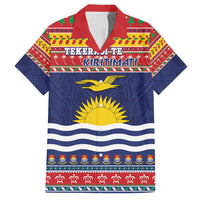 Kiribati Christmas Family Matching Tank Maxi Dress and Hawaiian Shirt Coat Of Arms Tekeraoi Te Kiritimati