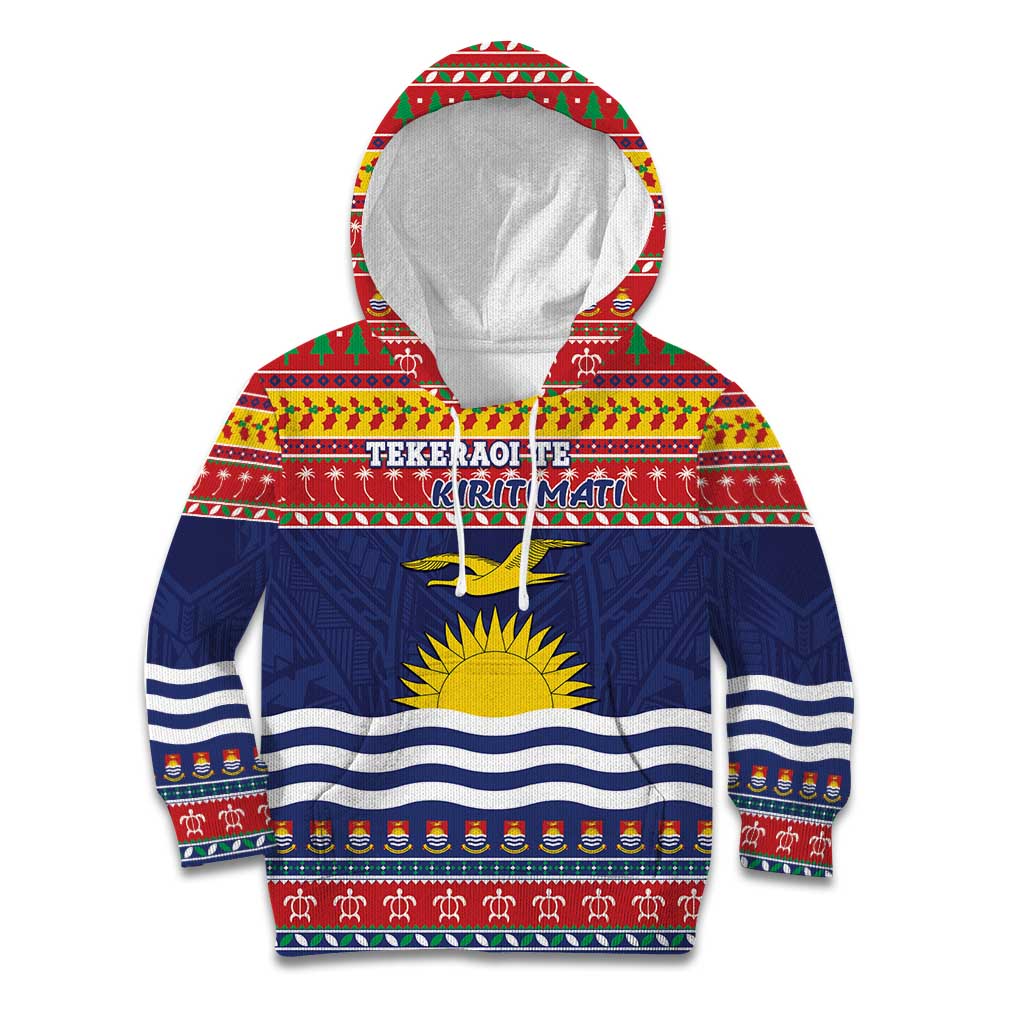 Kiribati Christmas Kid Hoodie Coat Of Arms Tekeraoi Te Kiritimati