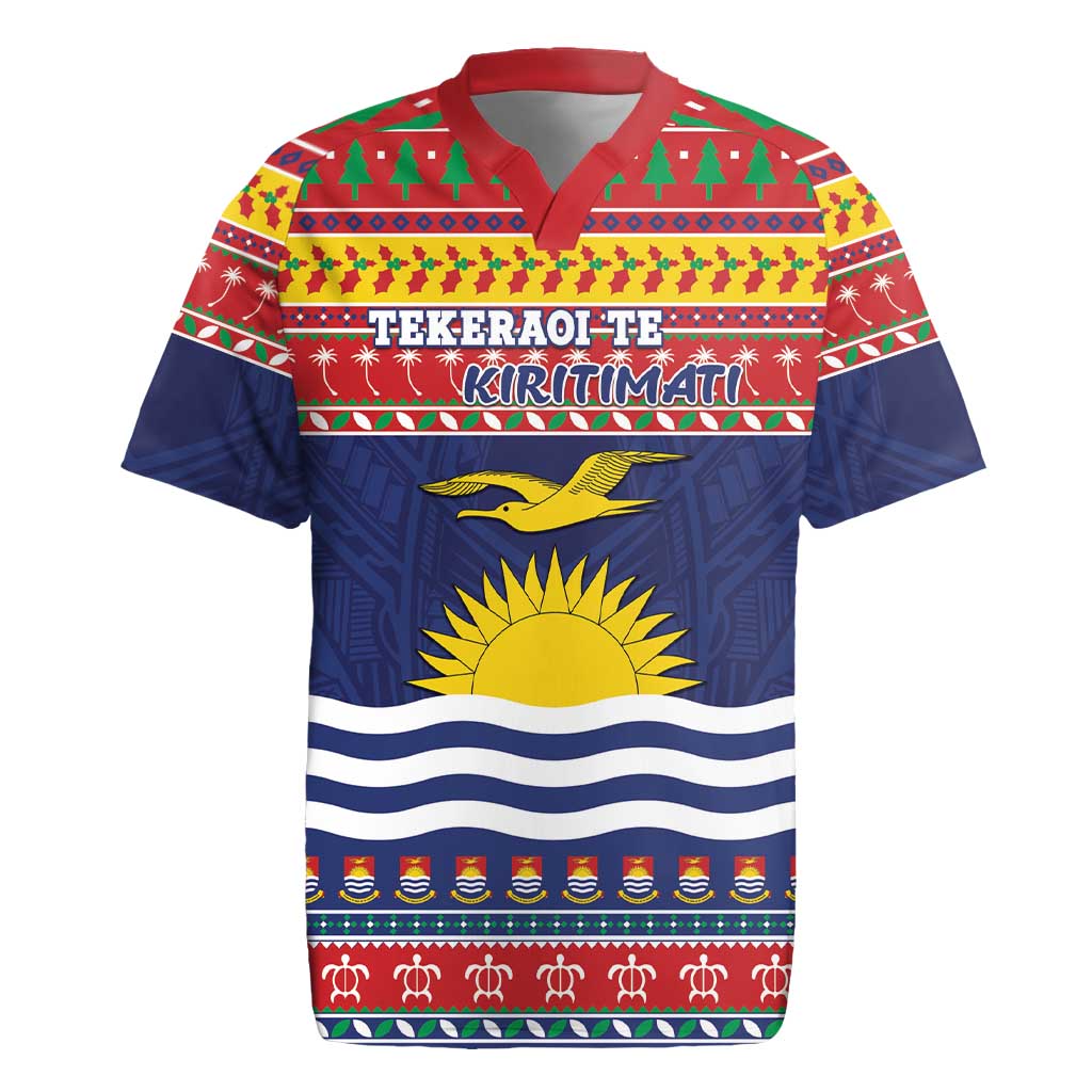 Kiribati Christmas Rugby Jersey Coat Of Arms Tekeraoi Te Kiritimati