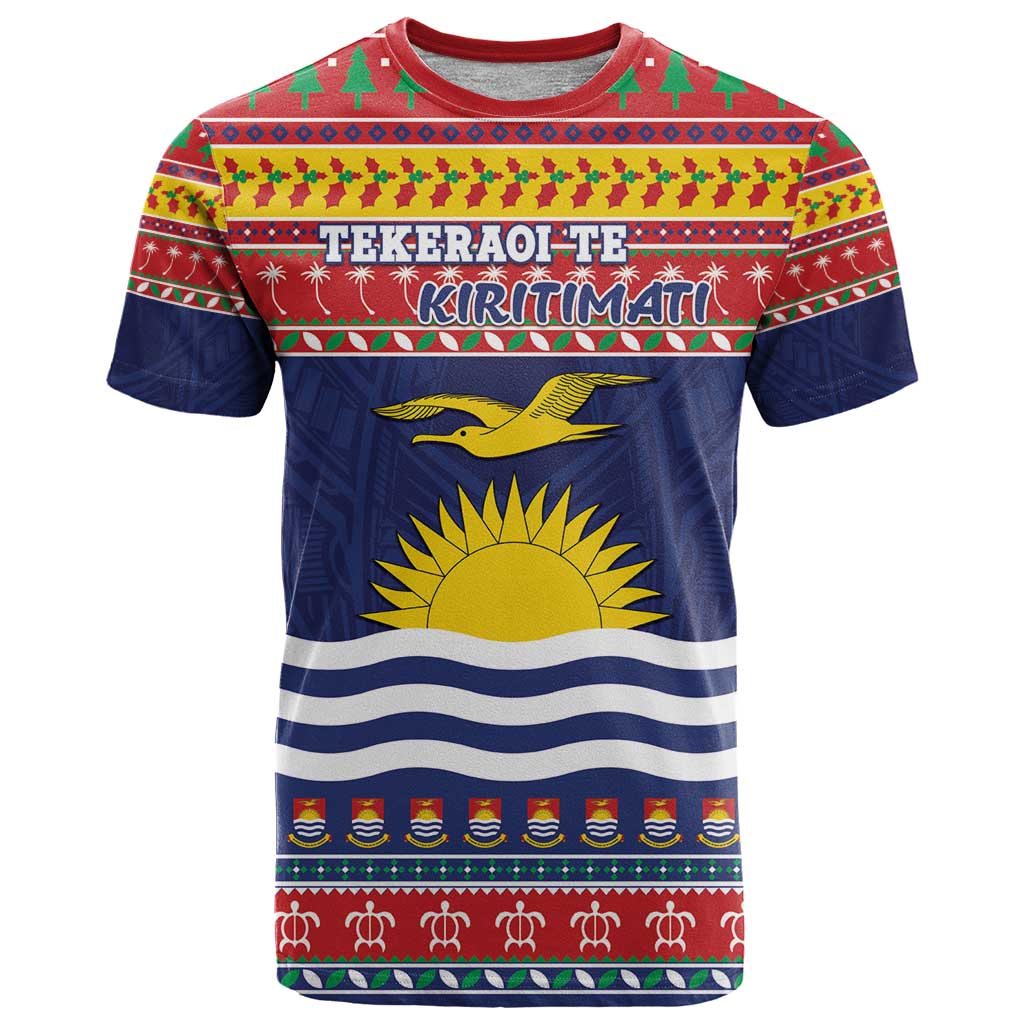 Kiribati Christmas T Shirt Coat Of Arms Tekeraoi Te Kiritimati