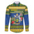 Solomon Islands Christmas Family Matching Long Sleeve Bodycon Dress and Hawaiian Shirt Coat Of Arms Merry Xmas