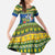 Solomon Islands Christmas Family Matching Off The Shoulder Long Sleeve Dress and Hawaiian Shirt Coat Of Arms Merry Xmas