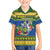 Solomon Islands Christmas Family Matching Short Sleeve Bodycon Dress and Hawaiian Shirt Coat Of Arms Merry Xmas