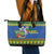 Solomon Islands Christmas Leather Tote Bag Coat Of Arms Merry Xmas