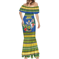 Solomon Islands Christmas Mermaid Dress Coat Of Arms Merry Xmas