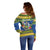 Solomon Islands Christmas Off Shoulder Sweater Coat Of Arms Merry Xmas