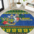 Solomon Islands Christmas Round Carpet Coat Of Arms Merry Xmas