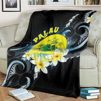 Palau United Nations Day Blanket Polynesian Curves Plumeria - Polynesian Pride