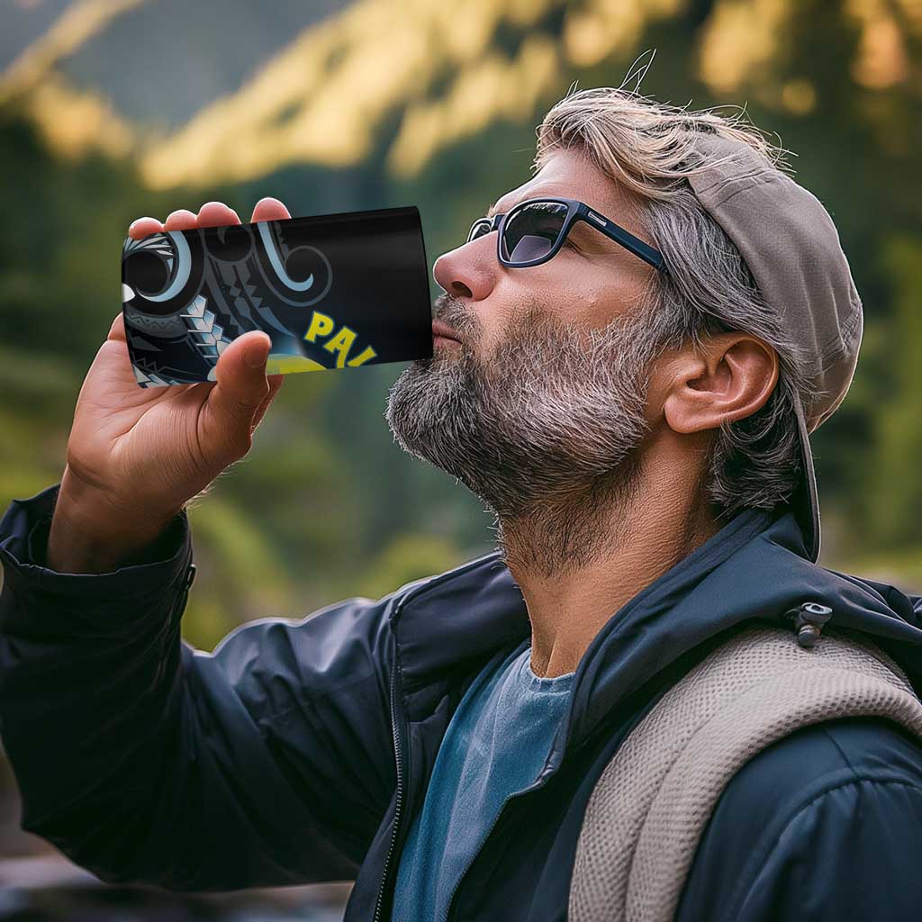 Palau United Nations Day 4 in 1 Can Cooler Tumbler Polynesian Curves Plumeria - Polynesian Pride