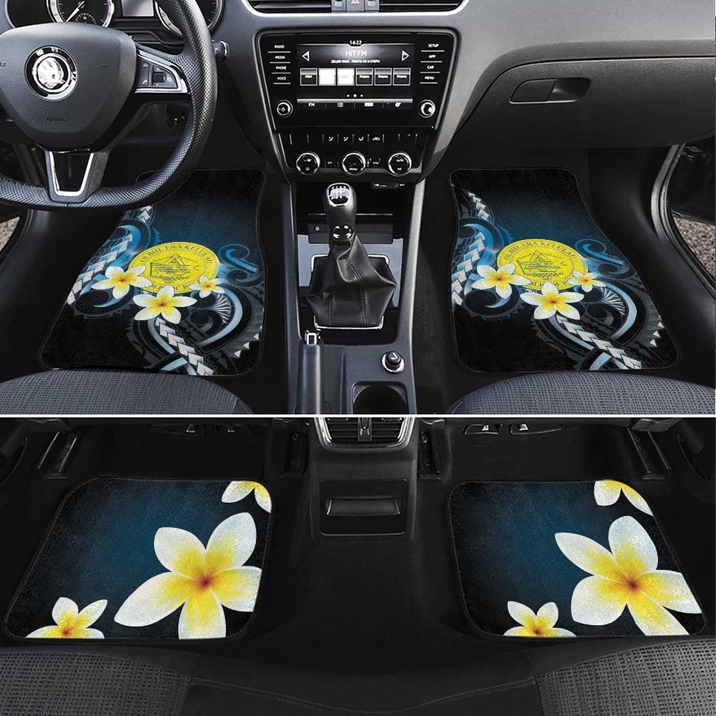 Palau United Nations Day Car Mats Polynesian Curves Plumeria - Polynesian Pride