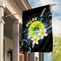 Palau United Nations Day Garden Flag Polynesian Curves Plumeria - Polynesian Pride