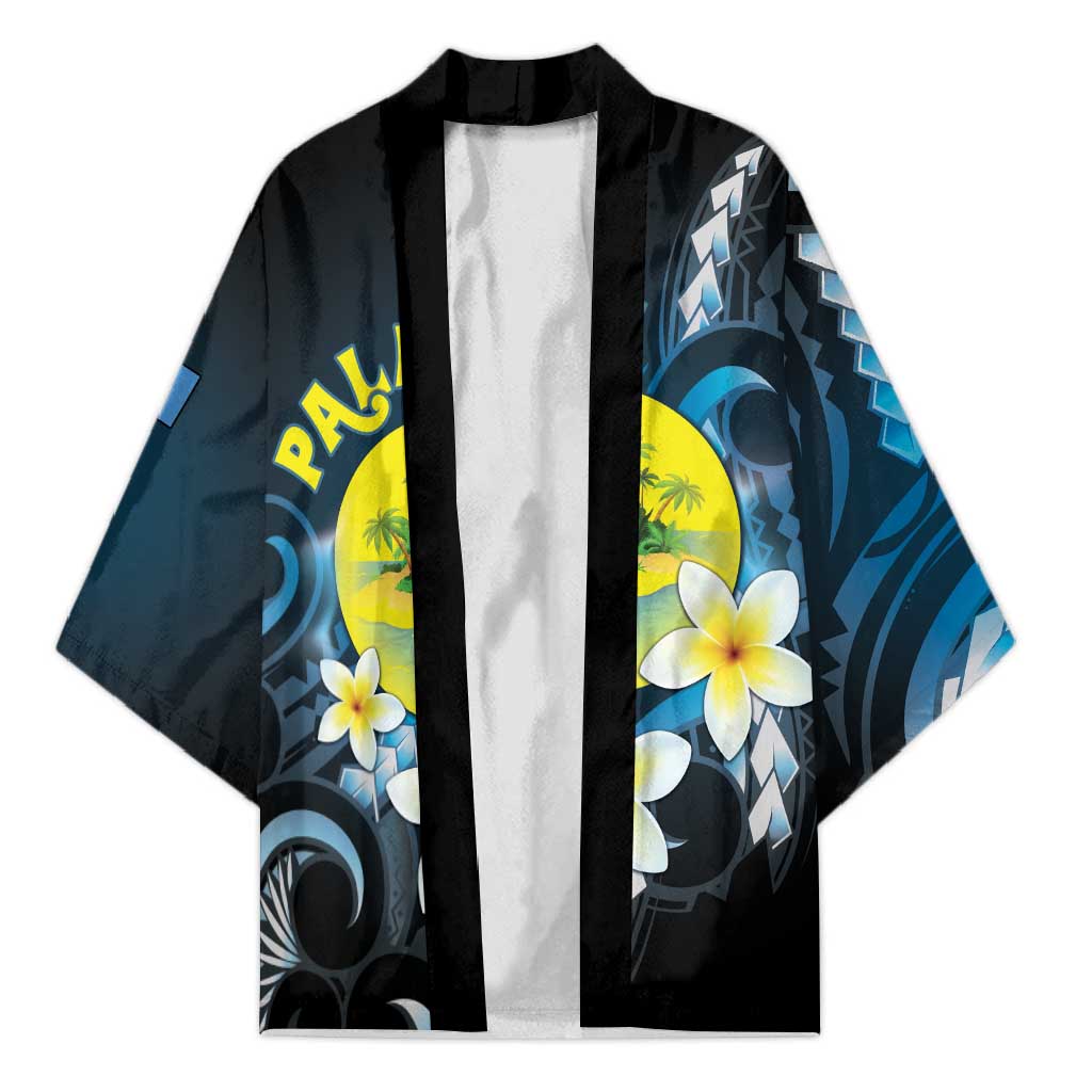 Palau United Nations Day Kimono Polynesian Curves Plumeria - Polynesian Pride