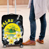 Palau United Nations Day Luggage Cover Polynesian Curves Plumeria - Polynesian Pride