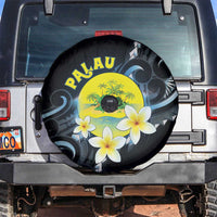 Palau United Nations Day Spare Tire Cover Polynesian Curves Plumeria - Polynesian Pride