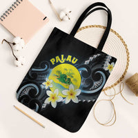 Palau United Nations Day Tote Bag Polynesian Curves Plumeria - Polynesian Pride