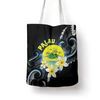 Palau United Nations Day Tote Bag Polynesian Curves Plumeria - Polynesian Pride